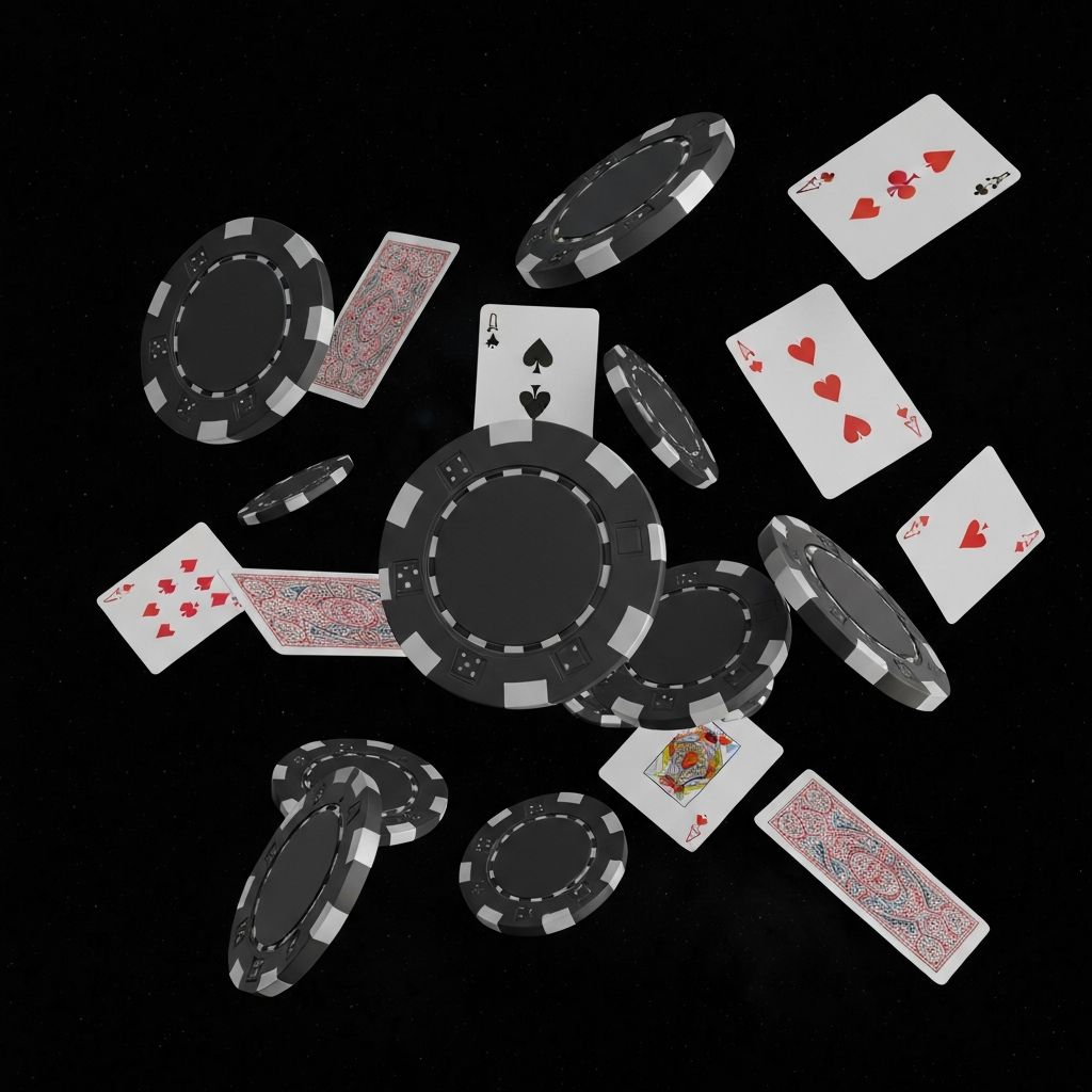 Poker chips and cards